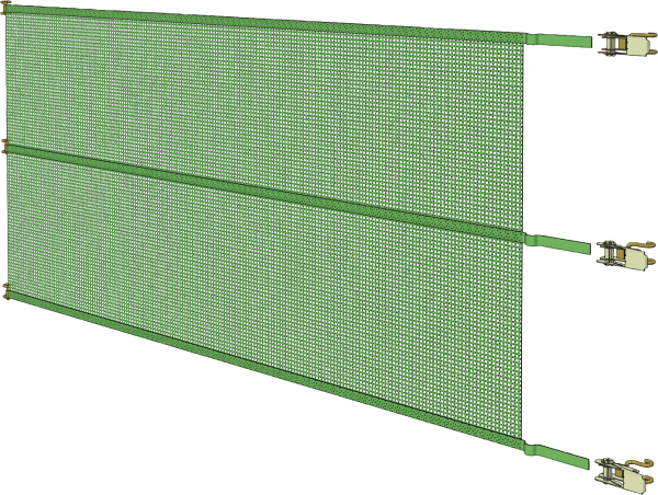 Windschutz-Spannpanel, Breite 9,10 m, Höhe 2,0 m