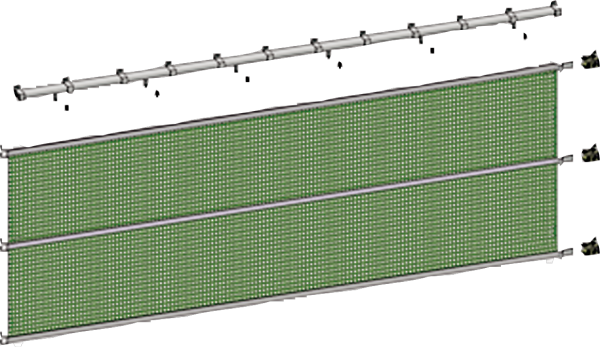 Laufschienensatz; Breite 9 m