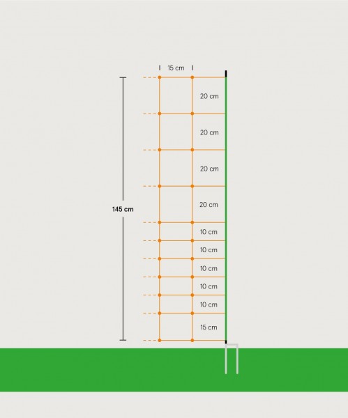 Euro-Netz, Euronetz, Höhe 145 cm