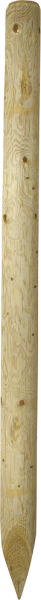 2,50 m Ø 16-18 cm Holzpfosten, imprägniert, gespitzt