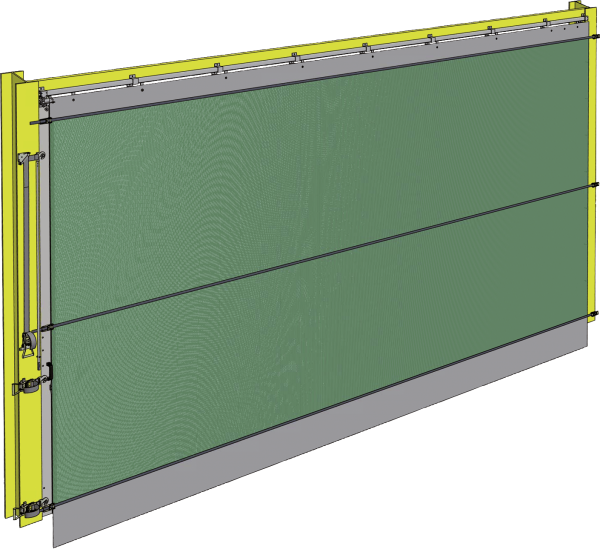 Windschutz-Vorhang Höhe 3,00 m Breite 13,0 m