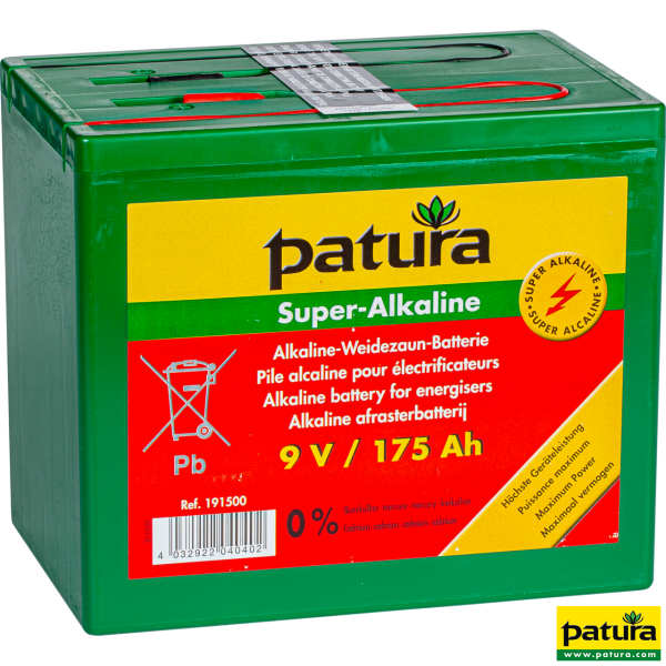 191500 Patura Super-Alkaline Weidezaun-Batterie 9 V, 175 Ah