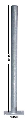 Pfosten 60, Länge 1,35 m, mit Bodenplatte