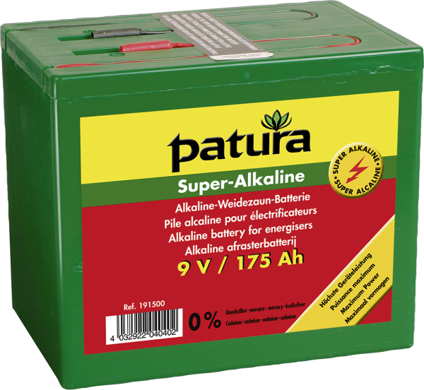 Super-Alkaline Weidezaun-Batterie 9 V / 55 Ah