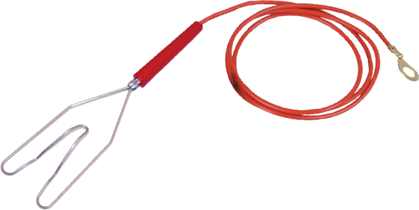 Zaunanschlusskabel mit Herzklemme und Ringöse 8 mm