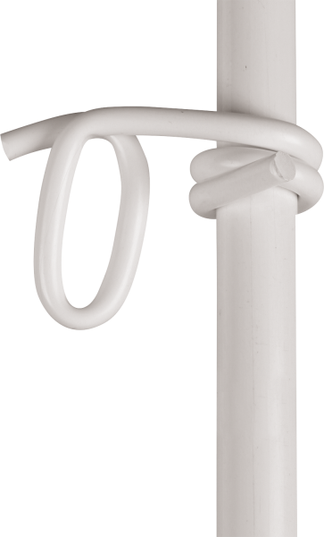 25 Stk. Kunststofföse weiß, für Bänder, für Pfähle mit 10 mm Durchmesser