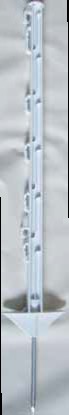 20 Stk. Kunststoff Wildabwehrpfahl weiß 75 cm, für Zaunhöhe bis 55 cm
