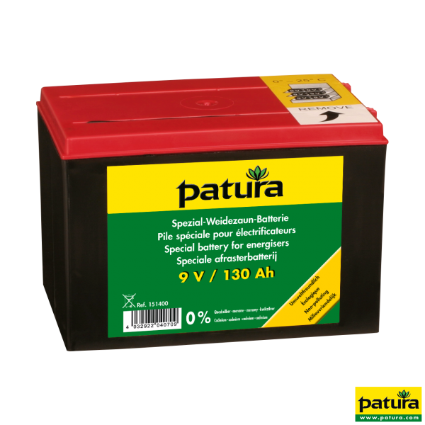 151400 Patura Spezial-Weidezaun-Batterie 9 V, 130 Ah